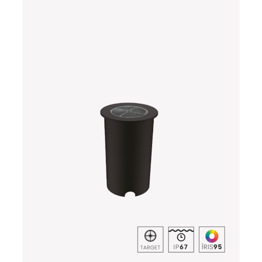 EMBUTIDO DE SOLO LED REDONDO EXTERNO 3000K 5W 12° BIVOLT 6,5X9,4CM ALUMÍNIO PRETO | OPUS LED OPS 33594 EMBUTIDO DE SOLO LED REDONDO EXTERNO 3000K 5W 12° BIVOLT 6,5X9,4CM ALUMÍNIO PRETO | OPUS LED OPS 33594