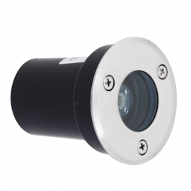 EMBUTIDO DE SOLO LED REDONDO EXTERNO 6000K 3W BIVOLT Ø6,5X7,5CM CROMADO E PRETO | GAYA 9723 EMBUTIDO DE SOLO LED REDONDO EXTERNO 6000K 3W BIVOLT Ø6,5X7,5CM CROMADO E PRETO | GAYA 9723