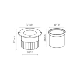 EMBUTIDO DE SOLO REDONDO PRETO 18W 30° 2700K | ROMALUX 10131 EMBUTIDO DE SOLO REDONDO PRETO 18W 30° 2700K | ROMALUX 10131