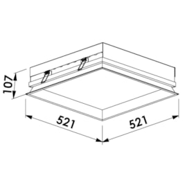 EMBUTIDO LED IMO MICRO BORDA 3000K 37,8W 127/220V 521X521X107MM | NEWLINE EM3047LED3