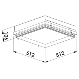 EMBUTIDO LED IMO NO FRAME 3000K 37,8W 127/220V 485X485X110MM | NEWLINE EM3049LED3