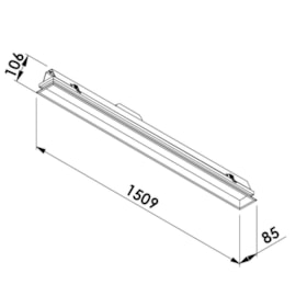 EMBUTIDO LED IMO RETANGULAR MICRO BORDA 3000K 37,8W 127/220V 1509X85X106MM | NEWLINE EM3051LED3 EMBUTIDO LED IMO RETANGULAR MICRO BORDA 3000K 37,8W 127/220V 1509X85X106MM | NEWLINE EM3051LED3