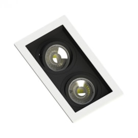 EMBUTIDO MULTI RECUADO 121X226X125MM 2XE27 PAR20 BRANCO E PRETO | SAVEENERGY SE-330.2908 EMBUTIDO MULTI RECUADO 121X226X125MM 2XE27 PAR20 BRANCO E PRETO | SAVEENERGY SE-330.2908