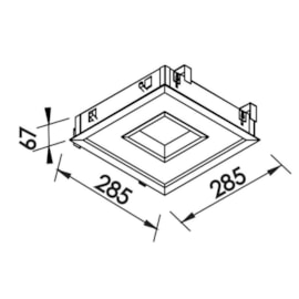 EMBUTIDO NEW CHESS 285X285MM 16,8W 4000K BIVOLT | NEWLINE - 500LED4