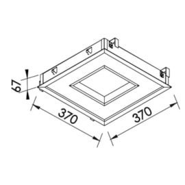 EMBUTIDO NEW CHESS LED 25,2W 3000K 127/220V 370X370X67MM | NEWLINE 501LED3