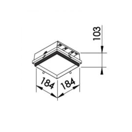 EMBUTIDO NO FRAME II 12,6W 3000K 127/220V 184X184X103MM | NEWLINE 610LED3