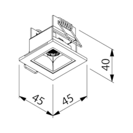 EMBUTIDO PIXEL LED 1 FOCO 10º 2W 2700K 700MA 45X45X40MM SEM DRIVER | NEWLINE EM03023LED27SD EMBUTIDO PIXEL LED 1 FOCO 10º 2W 2700K 700MA 45X45X40MM SEM DRIVER | NEWLINE EM03023LED27SD