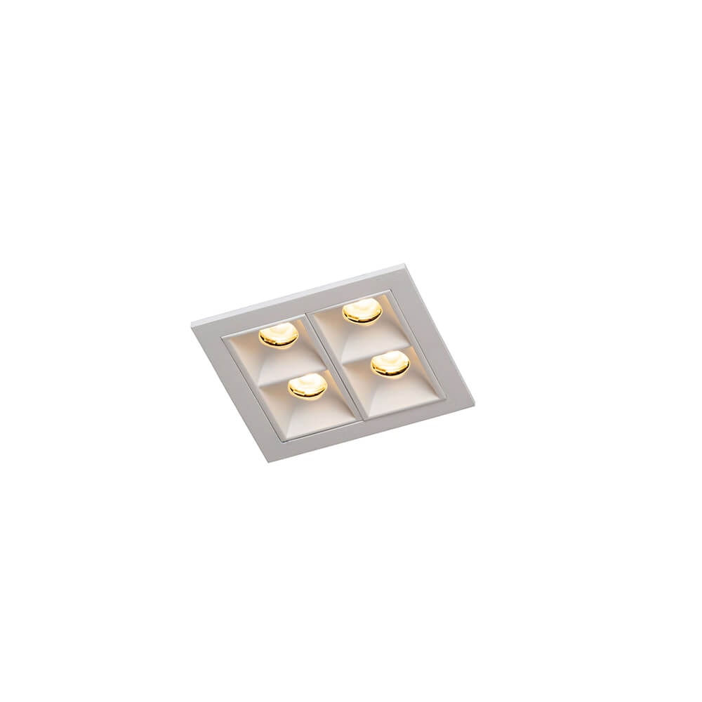EMBUTIDO PIXEL LED 4 FOCOS 36 GRAUS 8W 2700K 127/220V 75X70X40MM