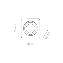 EMBUTIDO QUADRADO NO FRAME AR70 | SAVEENERGY SE-330.2036