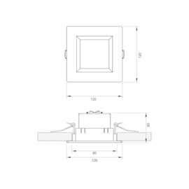 EMBUTIDO QUADRADO PETRA 8W 11,5X11,5X6,4CM BRANCO | MISTERLED SLED1110 EMBUTIDO QUADRADO PETRA 8W 11,5X11,5X6,4CM BRANCO | MISTERLED SLED1110