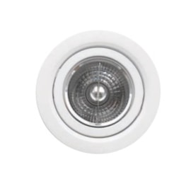 EMBUTIDO REDONDO ORIENTÁVEL ALUMÍNIO BRANCO MICROTEXTURIZADO MIOLO BRANCO SISTEMA CLICK AR70 50W | NOVA HOME 6509