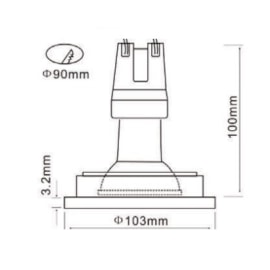 EMBUTIDO REDONDO ORIENTÁVEL ALUMÍNIO BRANCO MICROTEXTURIZADO MIOLO BRANCO SISTEMA CLICK PAR20 50W | NOVA HOME 6506