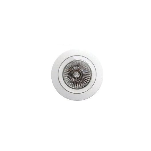 EMBUTIDO REDONDO ORIENTÁVEL ALUMÍNIO BRANCO MICROTEXTURIZADO MIOLO BRANCO SISTEMA CLICK PAR20 50W | NOVA HOME 6506