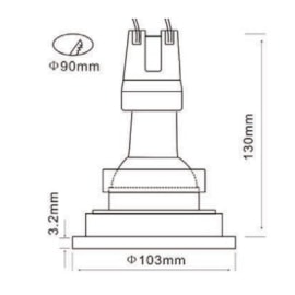 EMBUTIDO REDONDO ORIENTÁVEL RECUADO ALUMÍNIO BRANCO MICROTEXTURIZADO MIOLO BRANCO SISTEMA CLICK PAR20 50W | NOVA HOME 6508