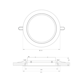 EMBUTIDO REDONDO PETRA 30W Ø22,5X6,4CM BRANCO | MISTERLED SLED1030 EMBUTIDO REDONDO PETRA 30W Ø22,5X6,4CM BRANCO | MISTERLED SLED1030