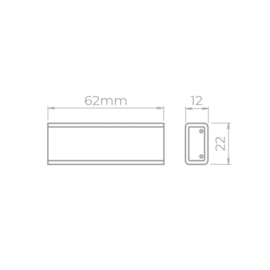 EMENDA P/ FITA LED DOUBLE LINE 10W/M | STELLA STH7877