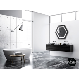 ESPELHO HEXAGONAL Ø60CM BEEHIVE LIGHT COM LED | DNA ESPE-HEX-60 - Dna Lustres - 2700/4000K - Cobre