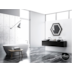 ESPELHO HEXAGONAL Ø80CM - BASE BRANCO COM LED | DNA ESPE-HEX-80-BR-LED 2700/4000K