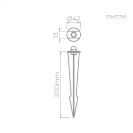 ESPETO DE FIXAÇÃO PARA LINHA JARDIM PRETO | STELLA STH21790 ESPETO DE FIXAÇÃO PARA LINHA JARDIM PRETO | STELLA STH21790