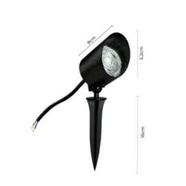 ESPETO DE JARDIM LED 6500K 7W BIVOLT 16X8X5,6CM POLICARBONATO PRETO | NORDECOR 6164