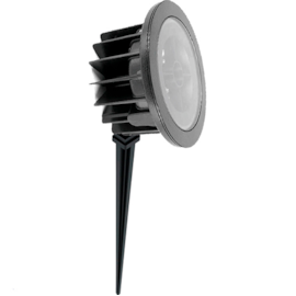 ESPETO DE JARDIM LED FLAT COM ANTI-OFUSCANTE EXTERNO PRETO TEXTURIZADO IRC>80 16W 2700K | INTERLIGHT 3032-AB-S