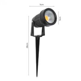 ESPETO DE JARDIM LED HAGER EXTERNO 3000K 7W BIVOLT 28X7X7CM METAL PRETO | NORDECOR 6139