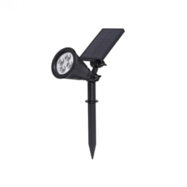 ESPETO DE JARDIM LED PARA ENERGIA SOLAR EXTERNO 3000K 2W PRETO | GAYA 3105 ESPETO DE JARDIM LED PARA ENERGIA SOLAR EXTERNO 3000K 2W PRETO | GAYA 3105
