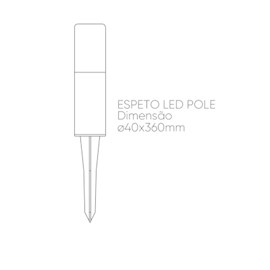 ESPETO LED POLE 3W BIVOLT 2700K | ROMALUX 10111