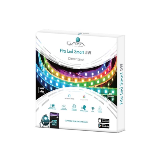 FITA DE LED SMART 5W/M RGBW IP20 BIVOLT 2M WIFI | GAYA 9810 FITA DE LED SMART 5W/M RGBW IP20 BIVOLT 2M WIFI | GAYA 9810