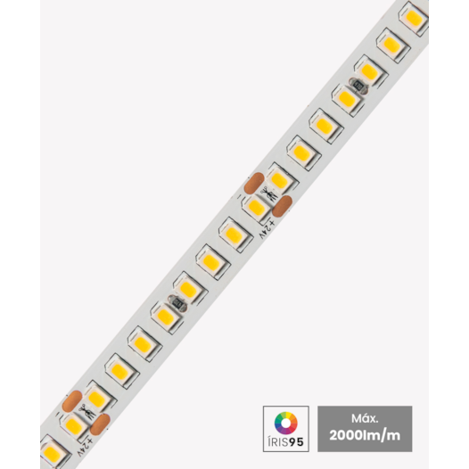 FITA LED 5 METROS IRC 95 INTERNO 4000K 16W/M 8MM IP20 24V | OPUS LED OPS 85544