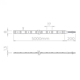 FITA LED ECO 12V 10W/M ROLO C/ 5 METROS IP20 6500K | STELLA STH7814/65