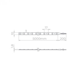 FITA LED EVO 12V 12W/M ROLO C/ 5 METROS IP20 2700k | STELLA STH6810/27