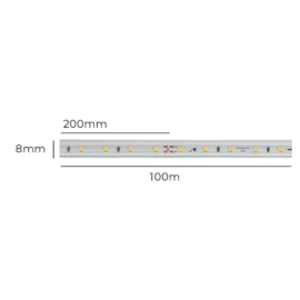 FITA MANGUEIRA LED 100 METROS 3000K 8W/M 127V | NORDECOR 7119