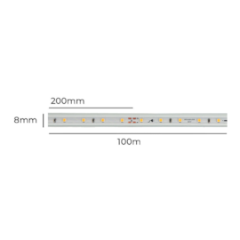 FITA MANGUEIRA LED 100 METROS 4000K 8W/M 220V | NORDECOR 7123