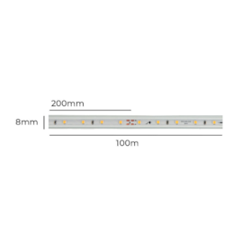 FITA MANGUEIRA LED 100 METROS 6500K 8W/M 220V | NORDECOR 7124