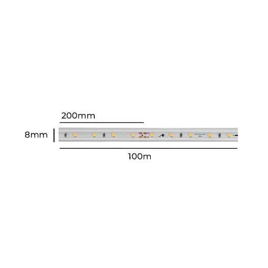 FITA MANGUEIRA LED 100 METROS 6500K 8W/M 220V | NORDECOR 7124