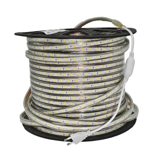 FITA MANGUEIRA LED 2835 100 METROS EXTERNO 6000K 4,8W/M 110V SILICONE E PVC | GAYA 9414 FITA MANGUEIRA LED 2835 100 METROS EXTERNO 6000K 4,8W/M 110V SILICONE E PVC | GAYA 9414
