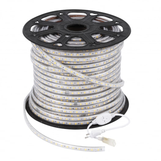 FITA MANGUEIRA LED 5050 100 METROS EXTERNO 6000K 14,4W/M 220V SILICONE E PVC | GAYA 9429 FITA MANGUEIRA LED 5050 100 METROS EXTERNO 6000K 14,4W/M 220V SILICONE E PVC | GAYA 9429