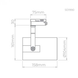 FLOW PAR30 CDMR LED SPOT PARA TRILHO | STELLA SD1990BR FLOW PAR30 CDMR LED SPOT PARA TRILHO | STELLA SD1990BR