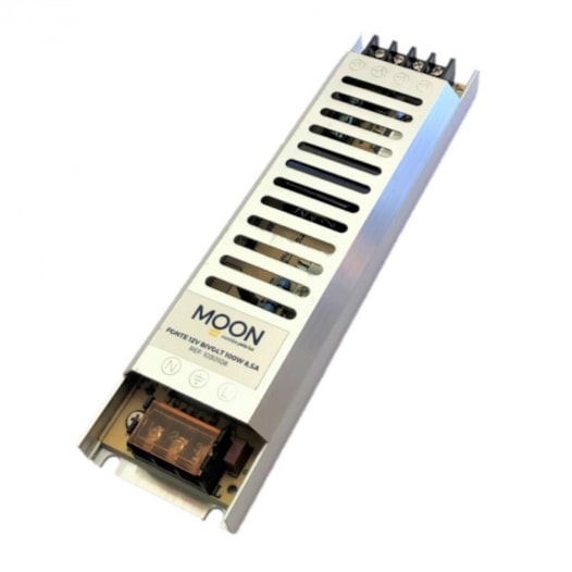 FONTE 12V 120W 10A PARA FITA/PLACA LED BIVOLT | MOON 1030109 FONTE 12V 120W 10A PARA FITA/PLACA LED BIVOLT | MOON 1030109