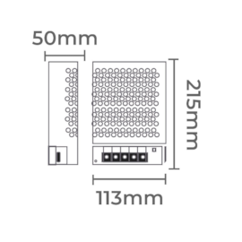 FONTE DC12V CHAVEADA 50A/600W BIVOLT | NORDECOR 7235