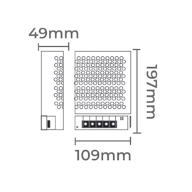 FONTE DRIVER CHAVEADA 21A 252W 12V | NORDECOR 7026