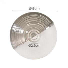 GLOBO Ø15CM VIDRO FUMÊ E FOSCO | NORDECOR 2368 GLOBO Ø15CM VIDRO FUMÊ E FOSCO | NORDECOR 2368