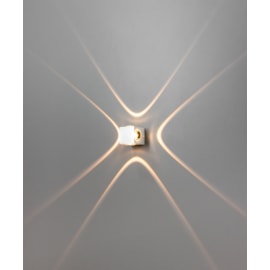 HOME ARANDELA ARC QUADRADA 3000K 4W BIVOLT 5X4,5X4,5CM ALUMÍNIO BRANCO | OPUS LED OPS 86459