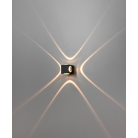 HOME ARANDELA ARC QUADRADA 3000K 4W BIVOLT 5X4,5X4,5CM ALUMÍNIO PRETO | OPUS LED HM 86466