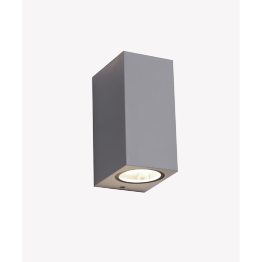 HOME ARANDELA DE PAREDE DUBLÊ FACHO DUPLO EXTERNO 1XMR16 15X9,5X7,2CM ABS E VIDRO BRANCO | OPUS LED OPS 81218