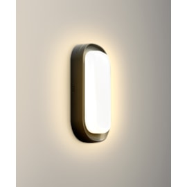 HOME ARANDELA DE PAREDE LED BRICK EXTERNO 3000K 12W BIVOLT 20,5X10,5X4,6CM ABS PRETO | OPUS LED OPS 84806