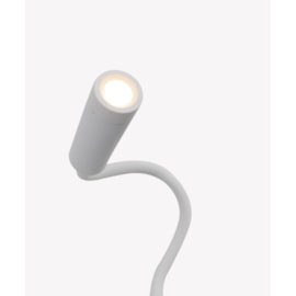 HOME ARANDELA DE PAREDE LED MAMBA ARTICULÁVEL 3000K 3W BIVOLT 9X25CM ALUMÍNIO BRANCO | OPUS LED OPS 38827