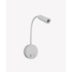 HOME ARANDELA DE PAREDE LED MAMBA ARTICULÁVEL 3000K 3W BIVOLT 9X25CM ALUMÍNIO BRANCO | OPUS LED OPS 38827