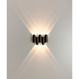 HOME ARANDELA DE PAREDE LED SCHALA EXTERNO 3000K 5W BIVOLT 12X15X3,8CM ALUMÍNIO PRETO | OPUS LED OPS 85742